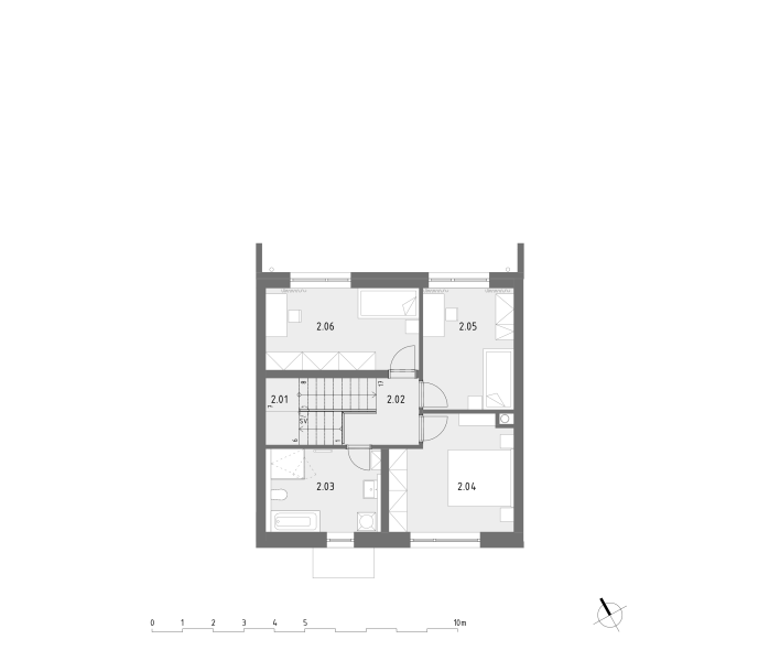 А3  plán druhého poschodia