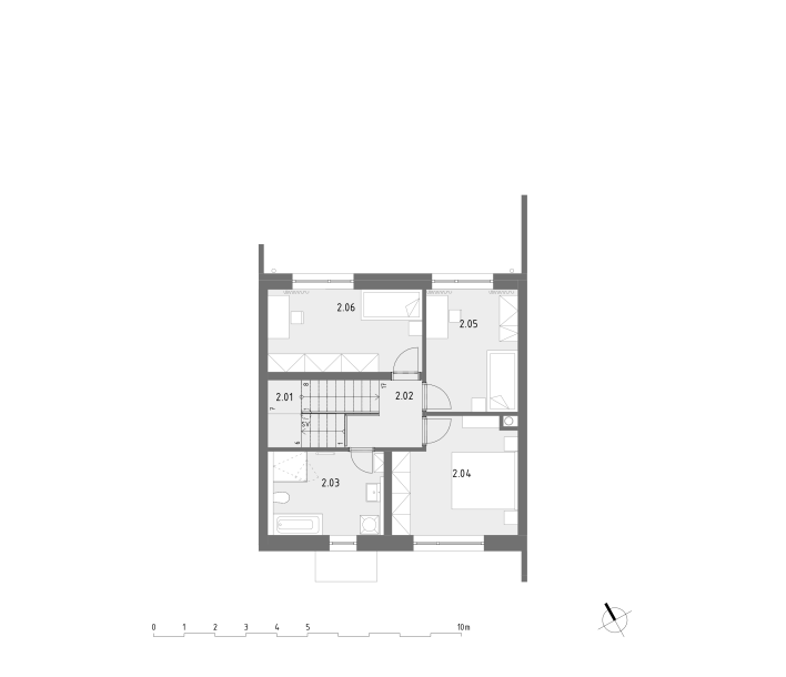 F5 plán druhého poschodia