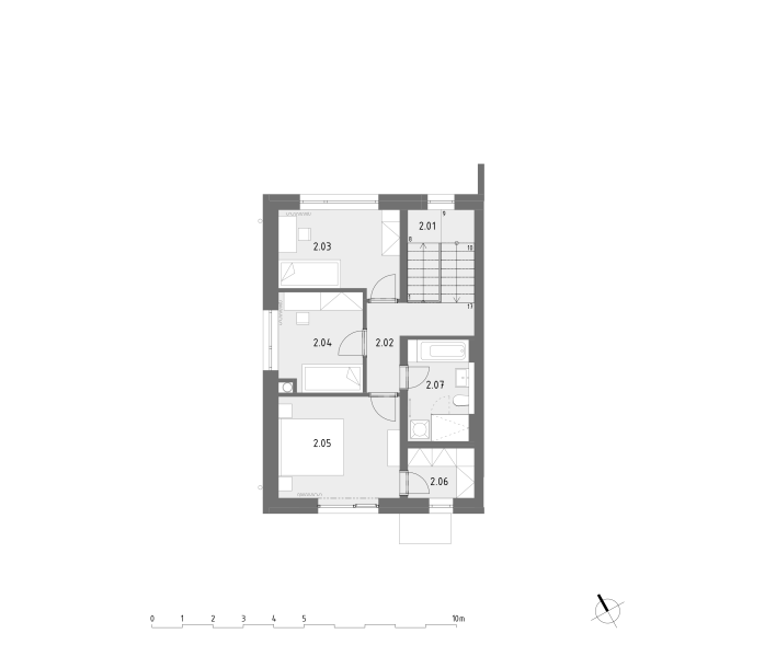 plán druhého poschodia K4