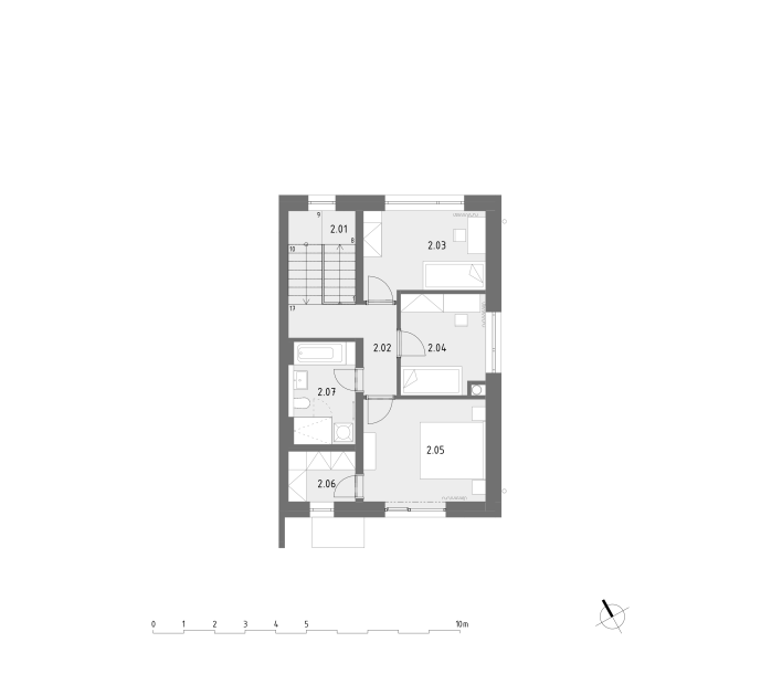 plán druhého poschodia L1