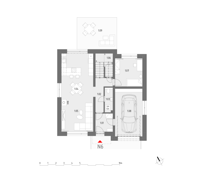 plán prízemia N6